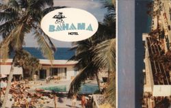 Bahama Hotel Poolside Oasis in Fort Lauderdale, Florida Postcard Postcard Postcard