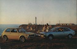 Two 1977 Honda Automobiles: CVCC and Accord Postcard