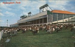 Grandstand and Clubhouse at Rockingham Park Salem, NH Postcard Postcard Postcard