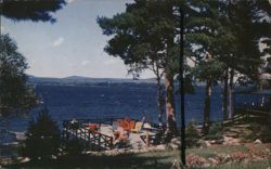 Lake Wentworth View from Sun Deck at Point Breeze, Wolfeboro, NH New Hampshire Les Smith Postcard Postcard Postcard