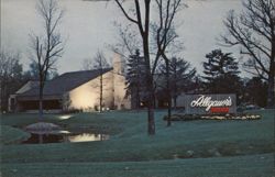 Allgauer's Fireside Restaurant, Northbrook, IL - Evening View Illinois Rik Loughran Postcard Postcard Postcard