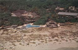 Kiawah Island Inn Aerial View, Pool, Beach, and Boardwalk Postcard