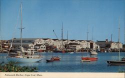 Falmouth Harbor Massachusetts Hugo Poisson Postcard Postcard Postcard