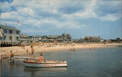 Beach at Falmouth Heights, Cape Cod Postcard