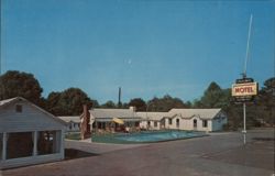 Chilhowee Motel Pool and Cabins, Knoxville, TN Postcard