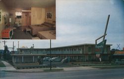 Magnolia Motel, Knoxville, TN - Interior & Exterior Views Postcard