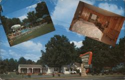 Boxwood Motel, Chattanooga TN - Pool, Room, and Sign Postcard