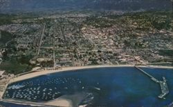 Aerial View of Santa Barbara, California Josef Muench Postcard Postcard Postcard