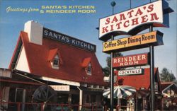 Santa's Kitchen and Reindeer Room Santa Barbara, CA Postcard Postcard Postcard