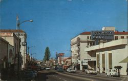 Main Street Ventura California Downtown Business District Postcard