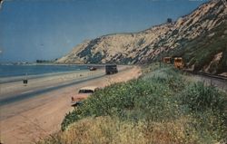 Pacific Electric Red Car & Highway 101, Rincon Point, CA Postcard