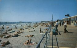 Ocean City, NJ Boardwalk and Beach Scene New Jersey Postcard Postcard Postcard