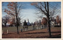 Craftsbury Common, Vermont: Autumn Gathering on the Village Green Russ Postcard Postcard Postcard