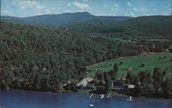 Lake Morey Inn, Fairlee, VT: Aerial View of Golf Course and Lake Postcard