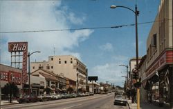 Ventura, California Main Street View Postcard