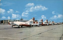 U.S. Navy F9F Cougars at NAS Glenview, Illinois Postcard Postcard Postcard