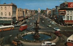 Dexter Avenue Fountain & Alabama State Capitol, Montgomery, AL Postcard Postcard Postcard