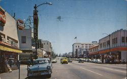 Main Street Ventura California in the 1960s Postcard