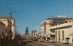 Main Street Ventura CA Downtown Business District Postcard