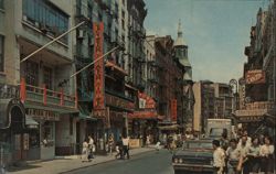 Chinatown New York City Street Scene Postcard