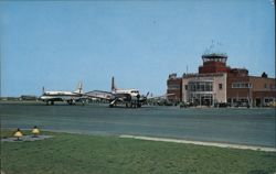 Allentown-Bethlehem-Easton Airport Terminal with Eastern & United Airliners Pennsylvania Postcard Postcard Postcard