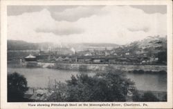 Pittsburgh Steel on the Monongahela River, Charleroi, PA Pennsylvania Postcard Postcard Postcard