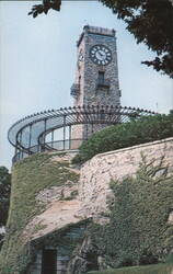 Cogswell Memorial Clock Tower, Jenks Park, Central Falls, RI Postcard