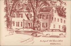 Rockport Art Association Sketch by R.W. Boldue Artists Postcard Postcard Postcard