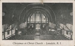 Christmas at Christ Church - Lonsdale, RI Postcard