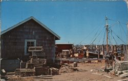 Lobster Traps and Fishing Dragger, Southern New England Lobsters Postcard Postcard Postcard