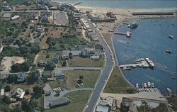 Aerial View of Watch Hill, RI Beach and Yacht Anchorage Rhode Island Bernard L. Gordon Postcard Postcard Postcard