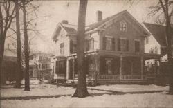 The Maine Sail Building, 52 Court Street, Westfield, MA - Winter Scene Postcard