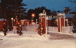 Edaville Railroad Christmas Wonderland Santa's Village Entrance Postcard