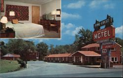 Pine Crest Deluxe Motel, Saugus MA - Room Interior and Exterior View Postcard