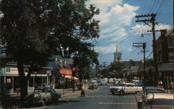 Main Street, Falmouth, Cape Cod, Massachusetts Postcard Postcard Postcard