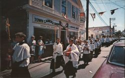 Blessing of the Fleet Parade on Commercial Street, Provincetown Postcard