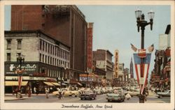 Downtown Buffalo on a busy day New York Postcard Postcard Postcard