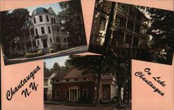 Chautauqua, NY: Three Architectural Gems on Lake Chautauqua New York Postcard Postcard Postcard