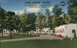 Oak Grove Court Motel, Fredericksburg, VA Virginia James E. Hess Postcard Postcard Postcard