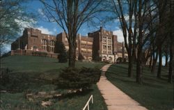 Randolph Central School, Spring Landscape Postcard