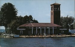 College Club and Miller Bell Tower, Chautauqua, NY New York Postcard Postcard Postcard