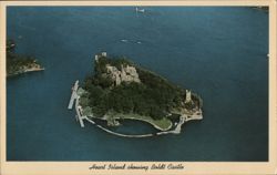 Boldt Castle Aerial View, Heart Island, Thousand Islands New York Postcard Postcard Postcard