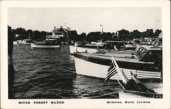 River Forest Manor Boats & Docks, Belhaven NC North Carolina Postcard Postcard Postcard