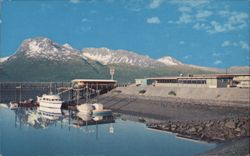 Wyatt House Dock Scene, Valdez, Alaska Roy Pike Postcard Postcard Postcard