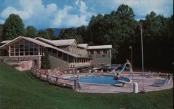 Sidney James Motel Pool and Slide, Gatlinburg TN Tennessee Postcard Postcard Postcard