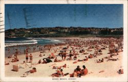 Crowded Bondi Beach, Sydney, Australia Postcard