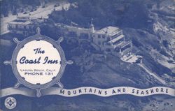 The Coast Inn, Laguna Beach, CA - Aerial View California Postcard Postcard Postcard