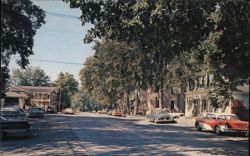 Main Street, Kinderhook, NY Birthplace of Martin Van Buren Postcard