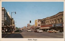 Liberty Street, Downtown Salem OR, 1963 Postcard