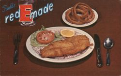 Fauld's Red-E-Made Breaded Fish Fillet Dinner Advertising Postcard Postcard Postcard